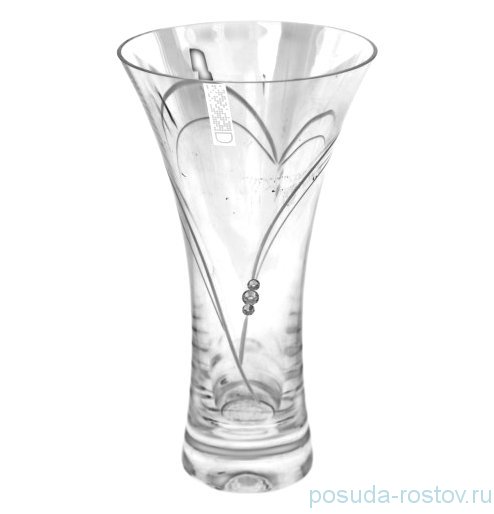 Ваза для цветов 18 см "Прозрачная с стразами" / 058890