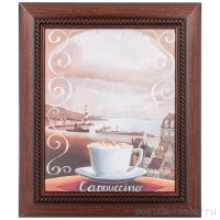 Картина 24 х 30 см &quot;Cappuccino&quot; /рамка коричневая / 270183