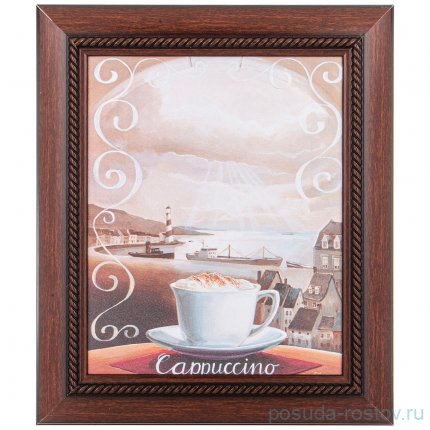 Картина 24 х 30 см &quot;Cappuccino&quot; /рамка коричневая / 270183