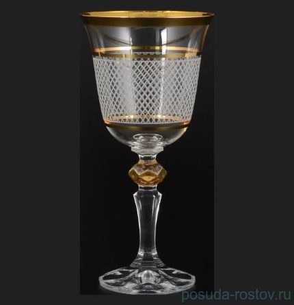 Бокалы для красного вина 220 мл 6 шт &quot;Кристина /С золотом /Каро&quot; R-G / 079307