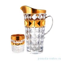 Набор для воды 7 предметов (кувшин 1,25 л + 6 стаканов по 230 мл) &quot;Диаманд /Матовая 1&quot; / 105811