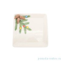 Блюдо 26 см квадратное &quot;christmas world /christmas tree&quot; / 270949