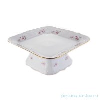 Поднос 26 см квадратный н/н &quot;Бернадотт /Серая роза /золото&quot; / 151550