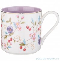 Кружка 360 мл &quot;blossom /вишня и цветы&quot; с сиреневым внутри / 323081