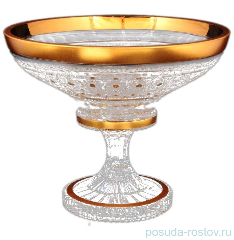 Фруктовница 30 см н/н "Bohemia gold /Матовое золото" 2 / 115922