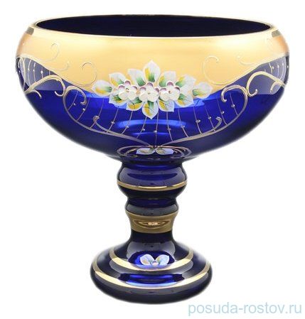 Ваза для фруктов 28 см н/н "Лепка синяя" / 053865