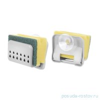 Подставка для губки, с присоской и дозатором для моющего / ассорти / 293806