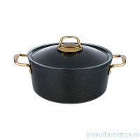 Кастрюля 22 х 10,5 см с крышкой 3,1 л &quot;agness /премиум /чёрное золото&quot; / 203298