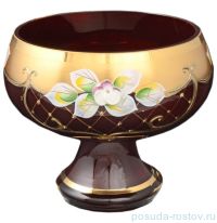Вазочка для конфет 12 см н/н &quot;Лепка красная /9849&quot; S-A / 040384