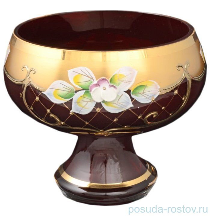 Вазочка для конфет 12 см н/н "Лепка красная /9849" S-A / 040384