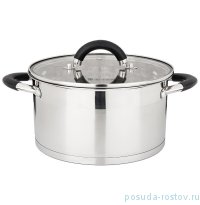 Кастрюля 18 х 10,5 см со стеклянной крышкой 2,5 л &quot;agness&quot; / 196262