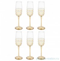 Бокалы для шампанского 175 мл 6 шт &quot;Line gold&quot; / 298436