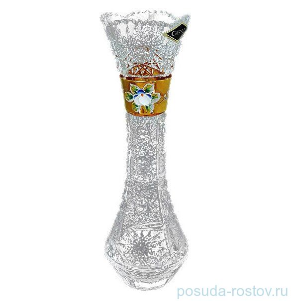 Ваза для цветов 23 см "Хрусталь с золотом" / 064853