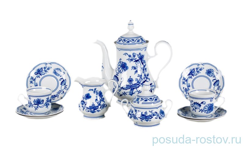 Кофейный сервиз на 6 персон 15 предметов (150 мл) "Мэри-Энн /Гжель"  / 085471