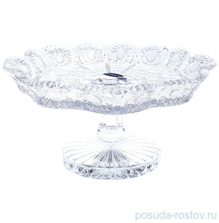 Ваза для фруктов 26 см н/н &quot;Glasspo /Хрусталь резной&quot; / 046040