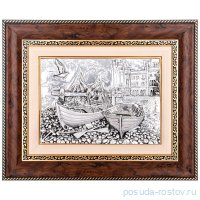 Панно настенное 20 х 30 багет 50 х 40 см &quot;Лодки&quot; / 276585