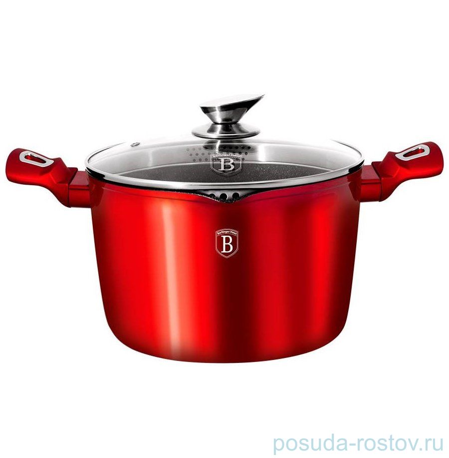 Кастрюля 24 см с крышкой 6,1 л "Burgundy Metallic Line" / 134350