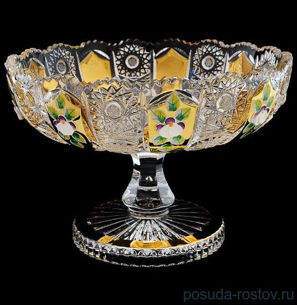 Ваза для конфет 18 см н/н &quot;Хрусталь с золотом&quot; / 039996