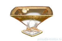 Ваза для конфет 22 см н/н &quot;Квадро /Амбер с золотом&quot; / 099967
