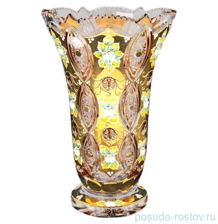 Ваза для цветов 25 см "Хрусталь с золотом" / 067797