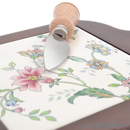 Разделочная доска 31 х 20 см с ножом &quot;Artigianato ceramico /Прованс&quot; / 253228