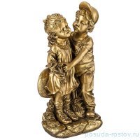 Фигурка 33 х 20 х 50 см &quot;мальчик целует девочку&quot; /бронза с позолотой / 273602