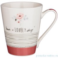 Кружка 320 мл &quot;Have o Lovely day&quot; красная лента / 189033
