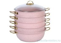 Мантоварка 28 х 10 см с антипригарным покрытием 5,8 л розовая &quot;GRANITE COUSCOUS PAN SET&quot; / 225457