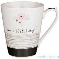 Кружка 320 мл &quot;have o lovely day&quot; чёрная лента / 196745