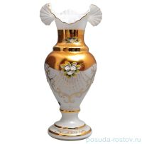 Ваза для цветов 40 см волна &quot;Лепка белая&quot; / 004872
