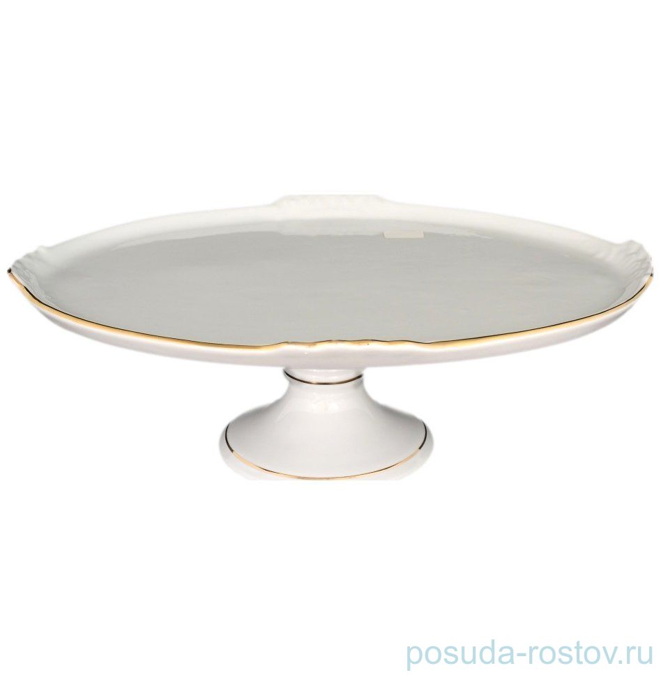 Блюдо 37 см овальное н/н "Корона /Отводка золото" / 088786