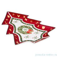Салатник 26 х 21 х 3 см Ёлка &quot;Christmas Collection /Венок&quot; / 192442