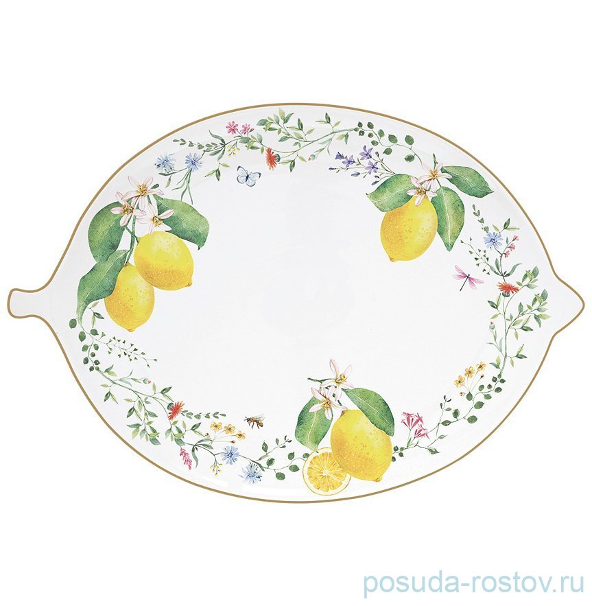 Блюдо 30 х 21,5 см овальное "Цветы и лимоны /Fleurs et Citrons" / 369067