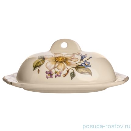 Масленка 22,5 х 15,5 см &quot;Artigianato ceramico /Весенние лепестки&quot; / 171686