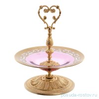 Фруктовница 30 см н/н бронза &quot;Timon /Розовая с золотом /70F&quot; / 149567