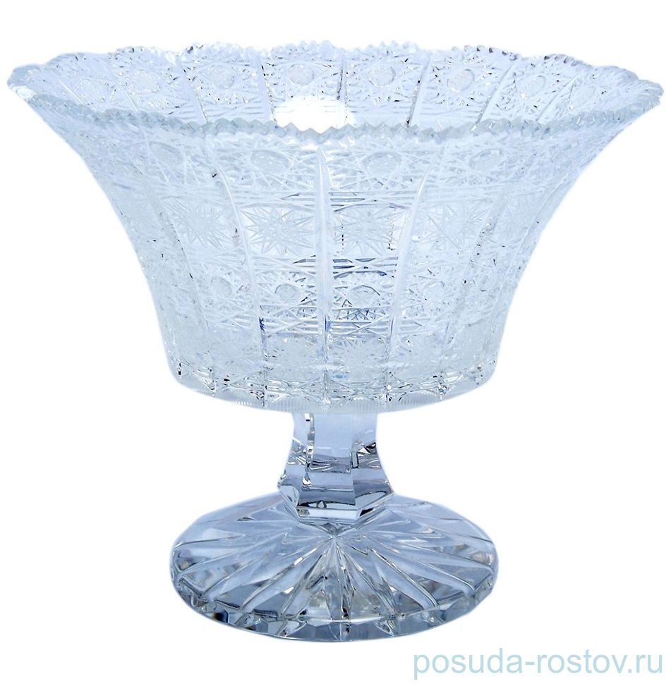 Ваза для конфет 20 см н/н "Glasspo /Хрусталь резной" / 096670