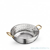 Сковородка 18 x 6 см глубокая круглая мини с 2-мя ручками для подачи &quot;Hammered&quot;  / 370328