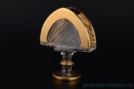 Салфетница 14 см н/н &quot;Sonne Crystal /хрусталь с золотом&quot; / 093086