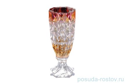 Ваза для цветов 25 см н/н &quot;Диаманд /Пикалино /янтарно-красная&quot; R-G / 124678