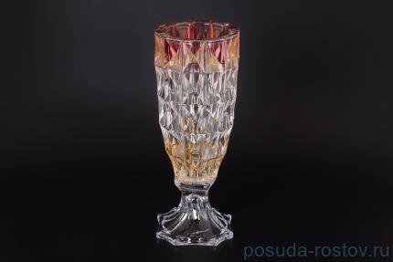 Ваза для цветов 25 см н/н &quot;Диаманд /Пикалино /янтарно-красная&quot; R-G / 124678