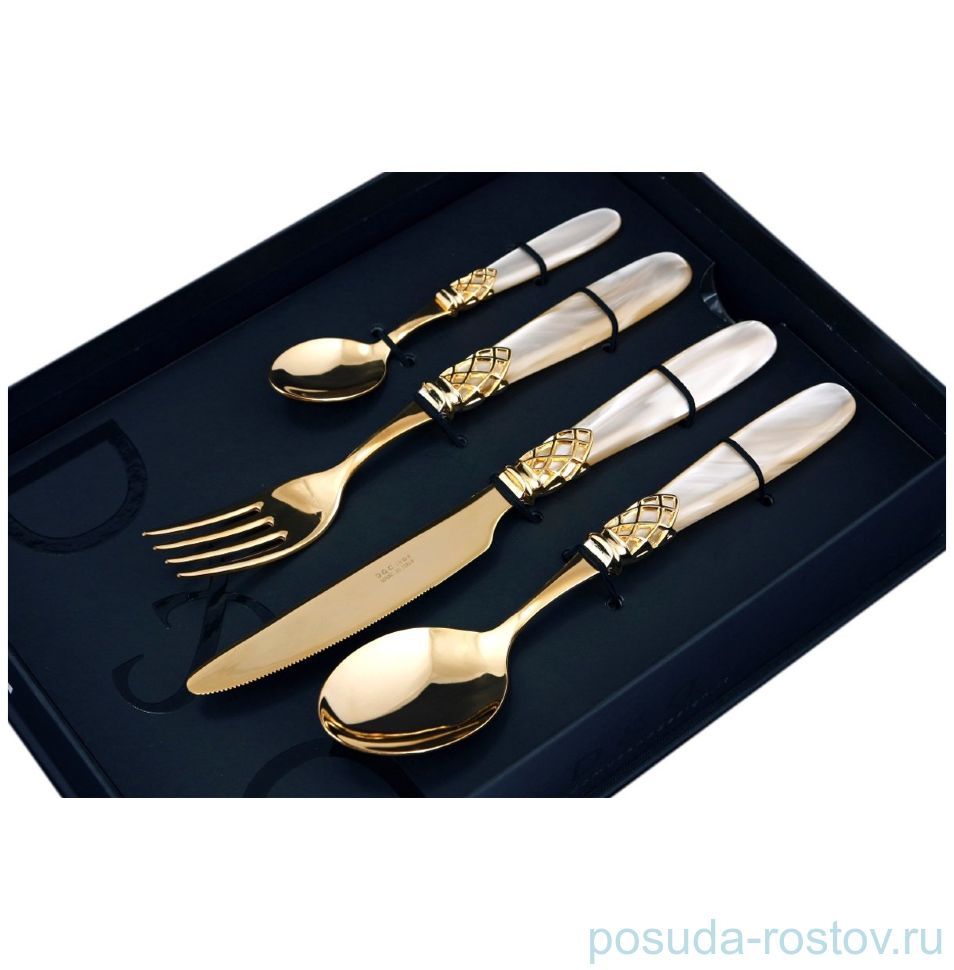 Столовые приборы 24 предмета на 6 персон "France Gold /Champagne Pearl" / 118790