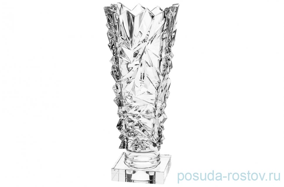 Ваза для цветов 38 см н/н "Glacier /Без декора" хрусталь Йиглава / 030085