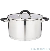 Кастрюля 24 х 13,5 см со стеклянной крышкой 6 л &quot;Agness&quot; / 196265