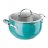 Кастрюля 22 см со стеклянной крышкой 5,8 л &quot;Turquoise&quot; / 114631