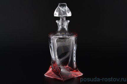 Графин для водки/ликера 500 мл &quot;Квадро /Красное дно&quot; / 098216