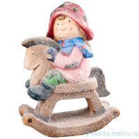 Фигурка 24 х 18 х 36 см &quot;Девочка на лошадке-качалке&quot; / 270446
