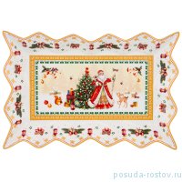 Блюдо 25 х 15 х 3,5 см фигурное &quot;С Новым годом! /Дед Мороз&quot; / 227496