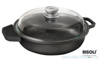 Сотейник 24 см с крышкой литой 2 л &quot;Risoli /HardStone Granito Induction&quot; / 154509