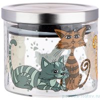 Банка для сыпучих продуктов 520 мл &quot;озорные коты&quot; / 253555