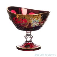 Конфетница 16 см н/н &quot;Лепка красная&quot; AS Crystal / 313115